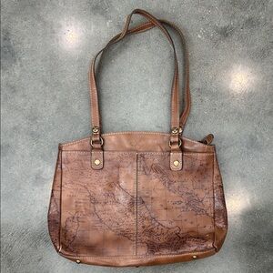 Patricia Nash brown leather tote bag